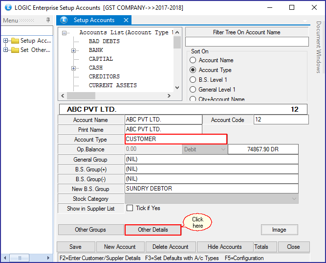 create account GST